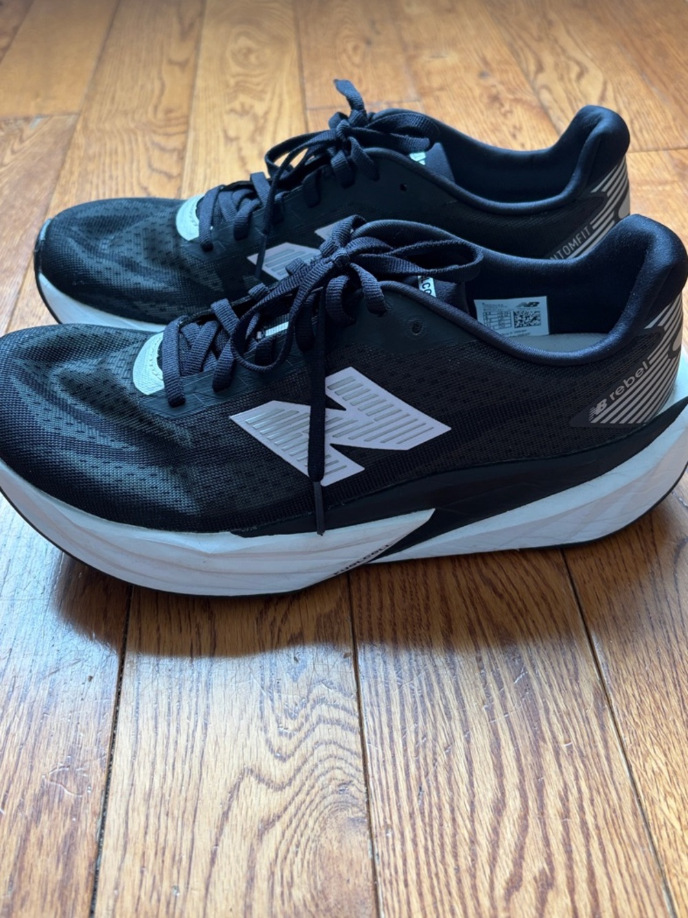 New Balance Black & White Performance Running Sneakers